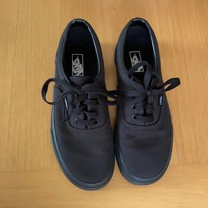 Vans canvas black sneakers with black soles